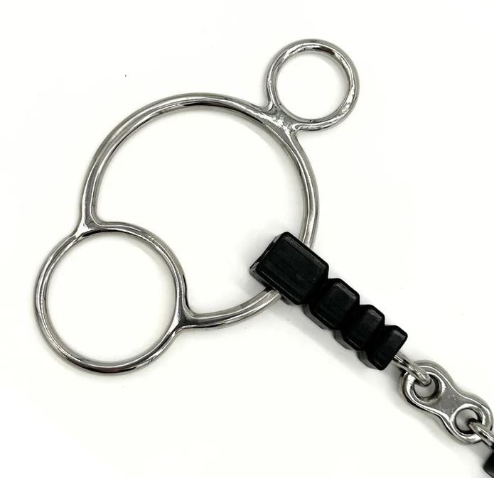 AJR Rubber Block French Link 2 Ring Bit-zoom-4
