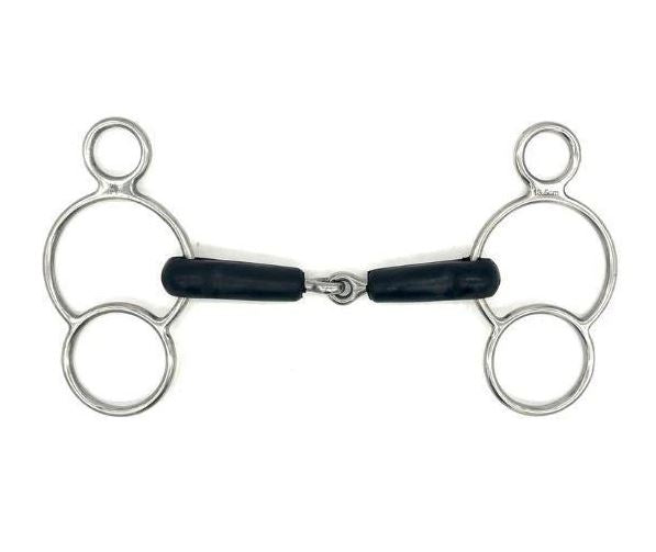 Jake Adams Single Jointed Rubber 2 Ring Bit