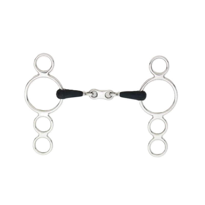 Centaur Eco Pure 3-Ring French Link Gag Bit-1