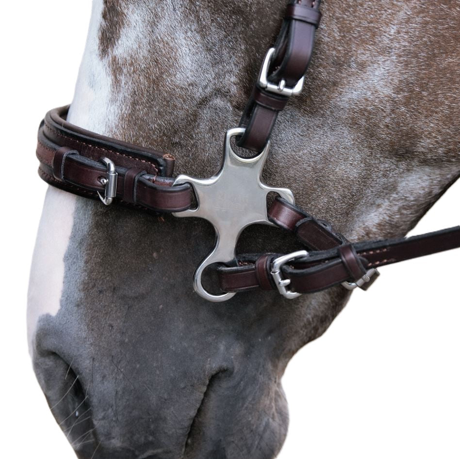 Nunn Finer Crossroad Hackamore with Leather Curb Strap