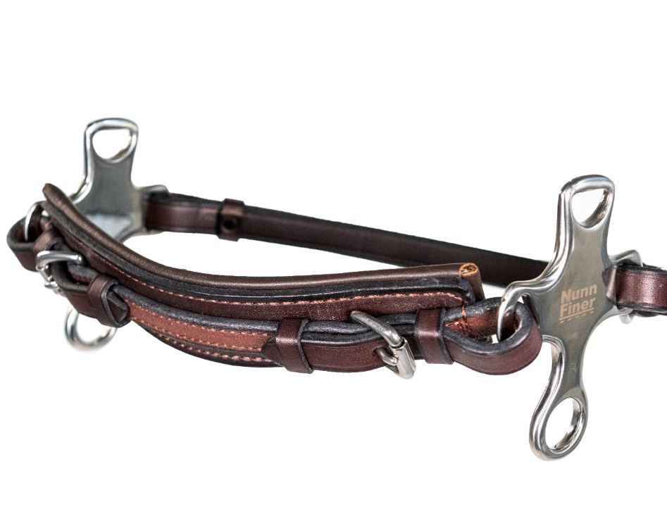 Nunn Finer Crossroad Hackamore with Leather Curb Strap-zoom-4