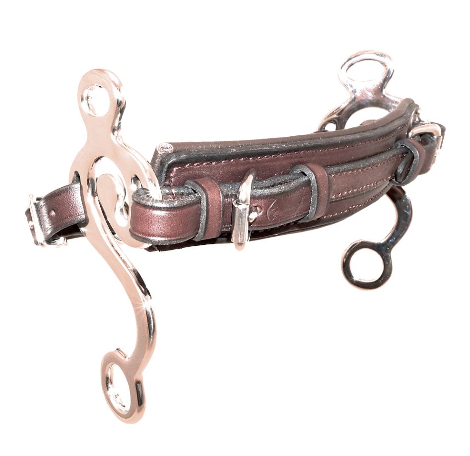 Nunn Finer Seahorse Hackamore with Leather Curb Strap-zoom-3