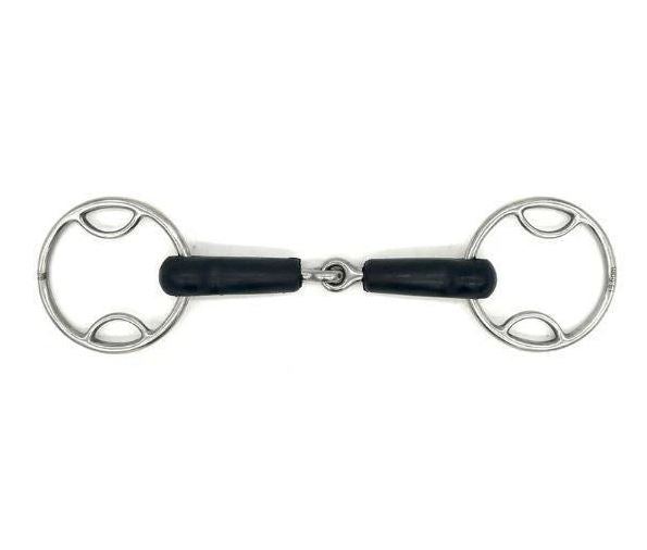 Jake Adams Single Jointed Rubber Beval Bit