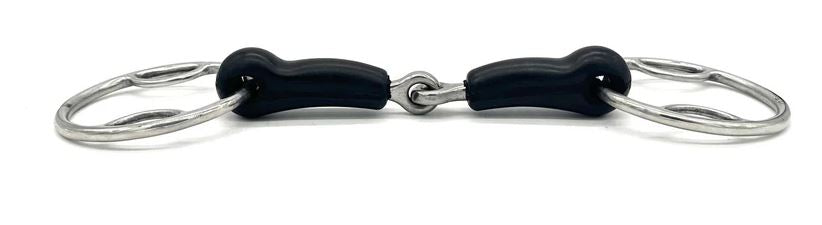 Jake Adams Single Jointed Rubber Beval Bit-zoom-3