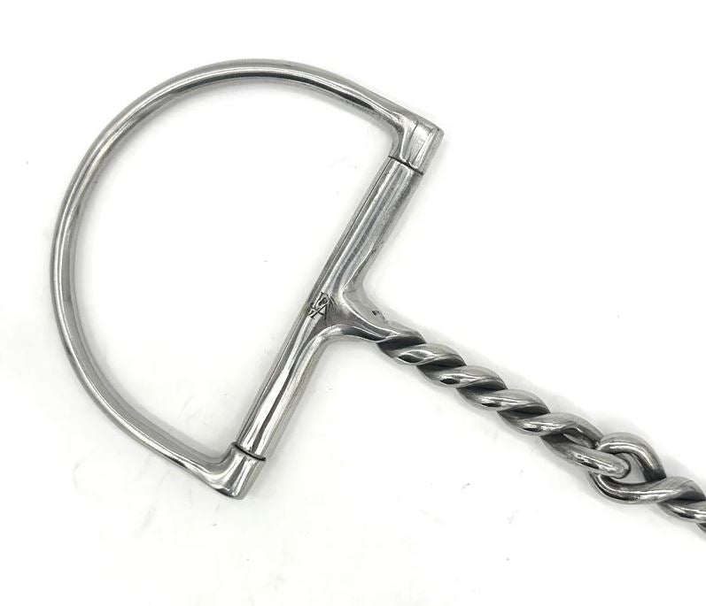 Jake Adams Corkscrew D-Ring Snaffle Bit