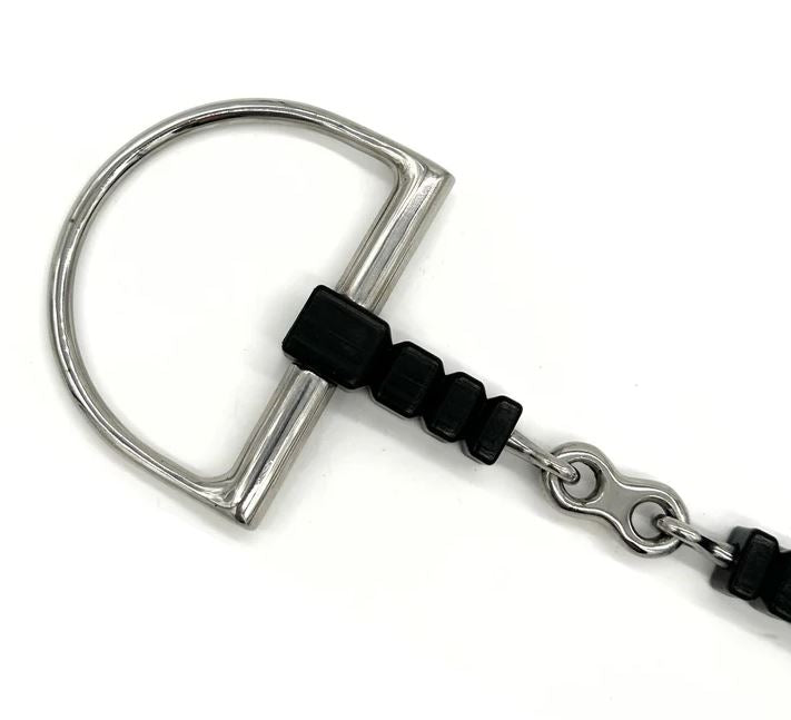 AJR Rubber Block French Link D Ring Snaffle Bit-zoom-4