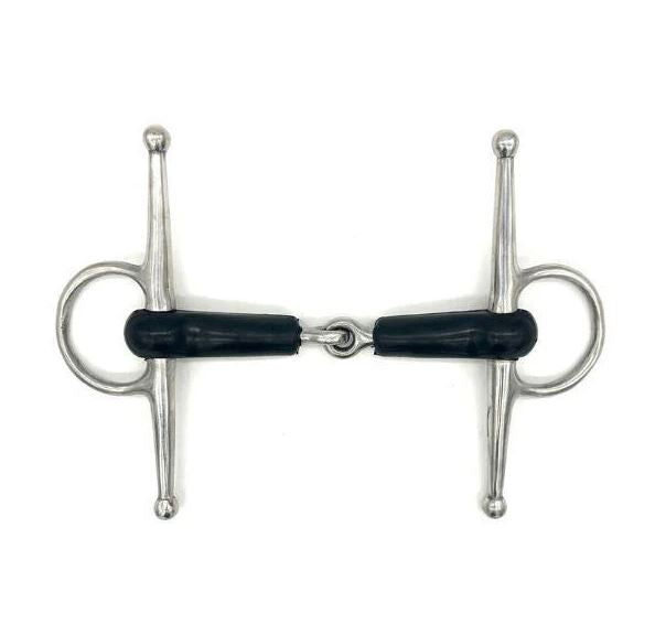Jake Adams Single Jointed Rubber Full Cheek Snaffle Bit