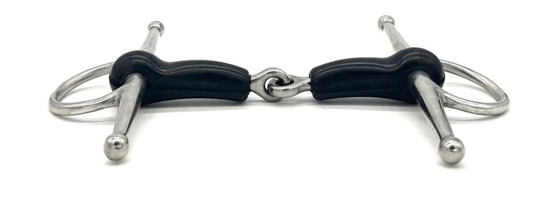 Jake Adams Single Jointed Rubber Full Cheek Snaffle Bit