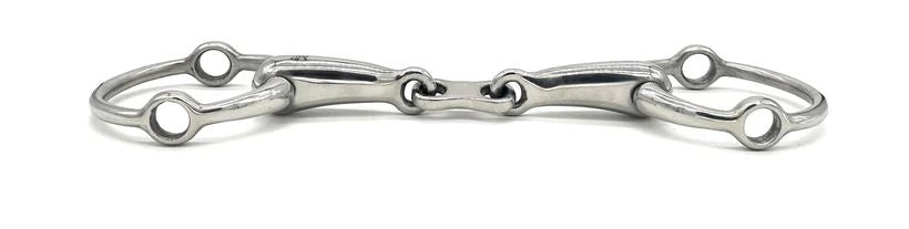 Jake Adams Hollow Mouth French Link Fixed Gag Bit-3