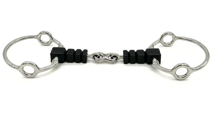AJR Rubber Block French Link Fixed Gag Bit