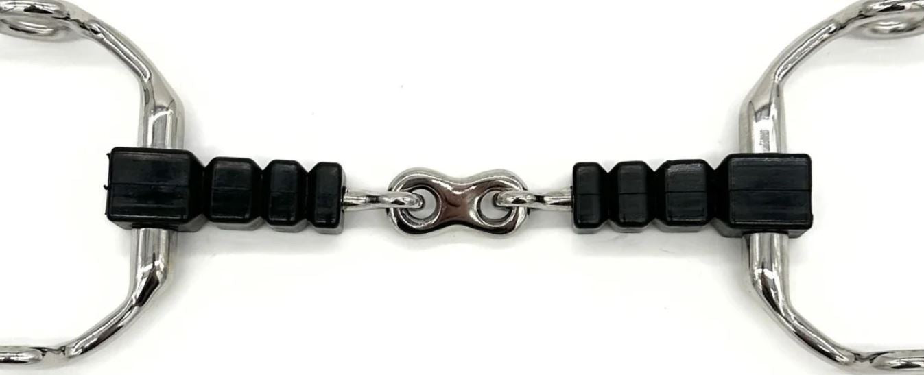 AJR Rubber Block French Link Fixed Gag Bit-zoom-3
