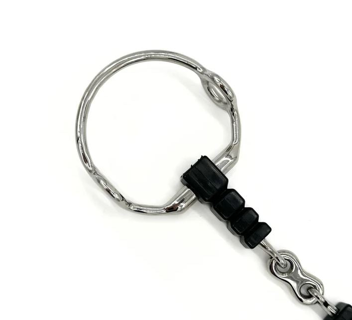 AJR Rubber Block French Link Fixed Gag Bit-zoom-4