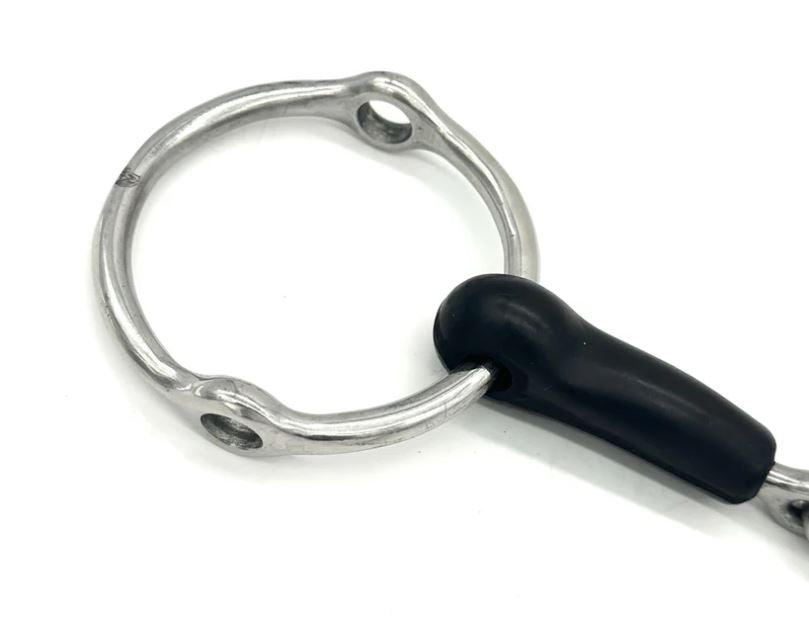 Jake Adams Single Jointed Rubber Loose Ring Balding Gag Bit