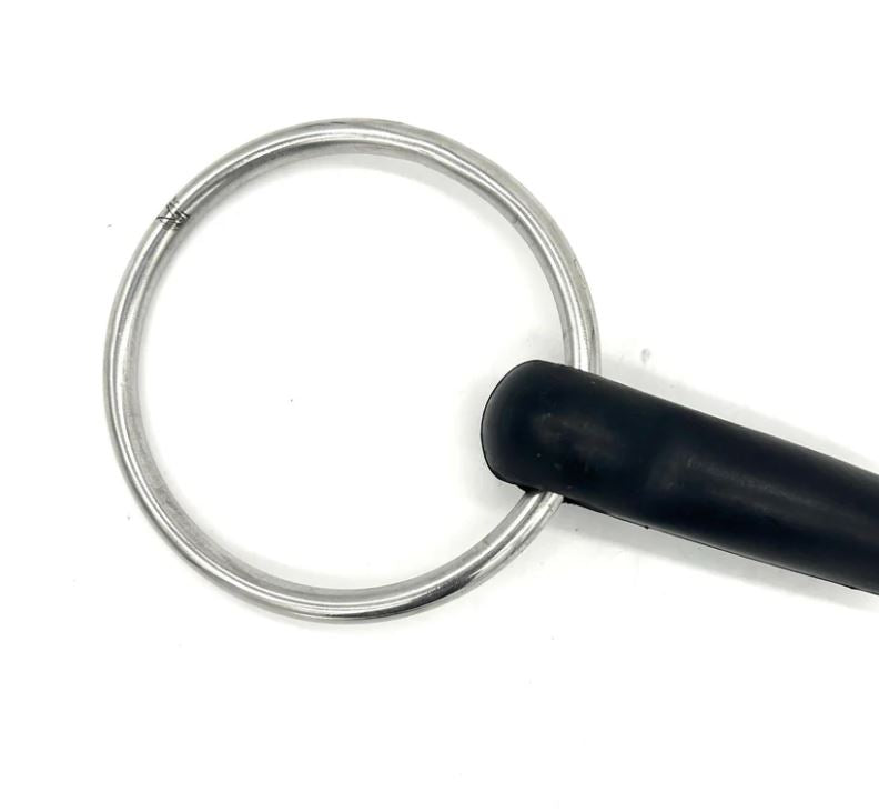 Jake Adams Single Jointed Rubber Loose Ring Snaffle Bit