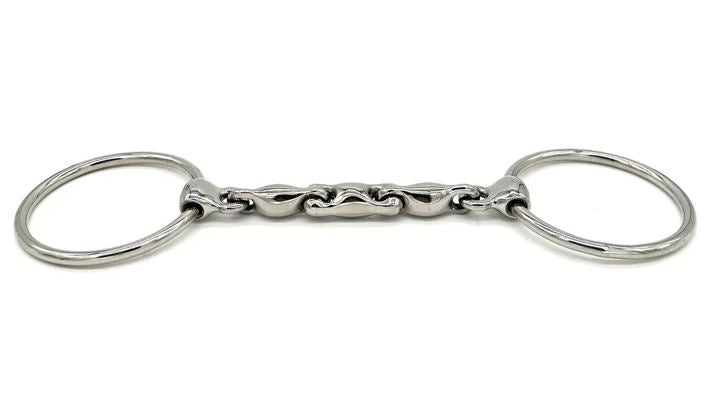 AJR Locking Waterford Loose Ring Snaffle Bit