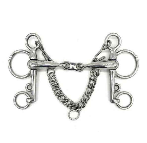 Jake Adams Hollow Mouth French Link Pelham Bit
