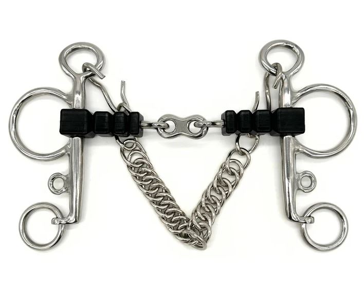 AJR Rubber Block French Link Pelham Bit