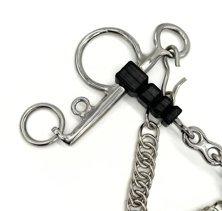 AJR Rubber Block French Link Pelham Bit-zoom-4