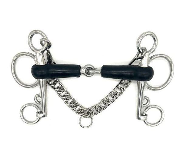 Jake Adams Single Jointed Rubber Pelham Bit
