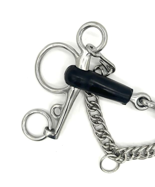 Jake Adams Single Jointed Rubber Pelham Bit