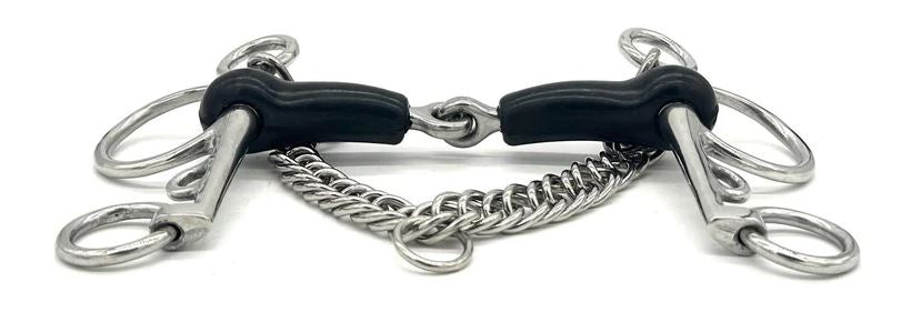 Jake Adams Single Jointed Rubber Pelham Bit-zoom-3