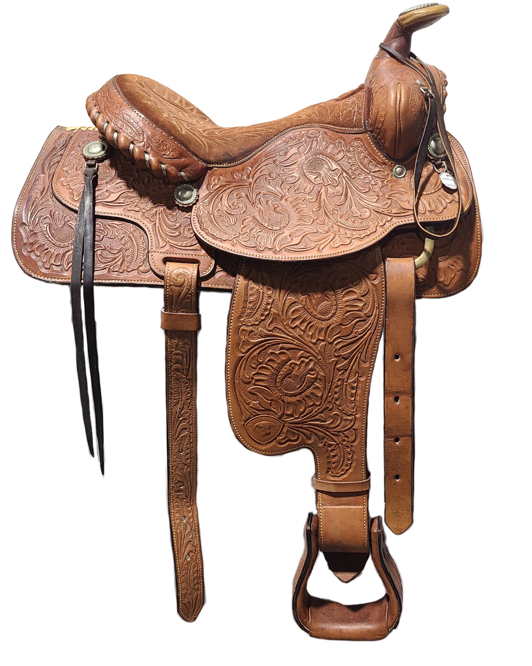 Consignment Western Hereford Brand 15” Saddle - 2C-W10126-zoom-2