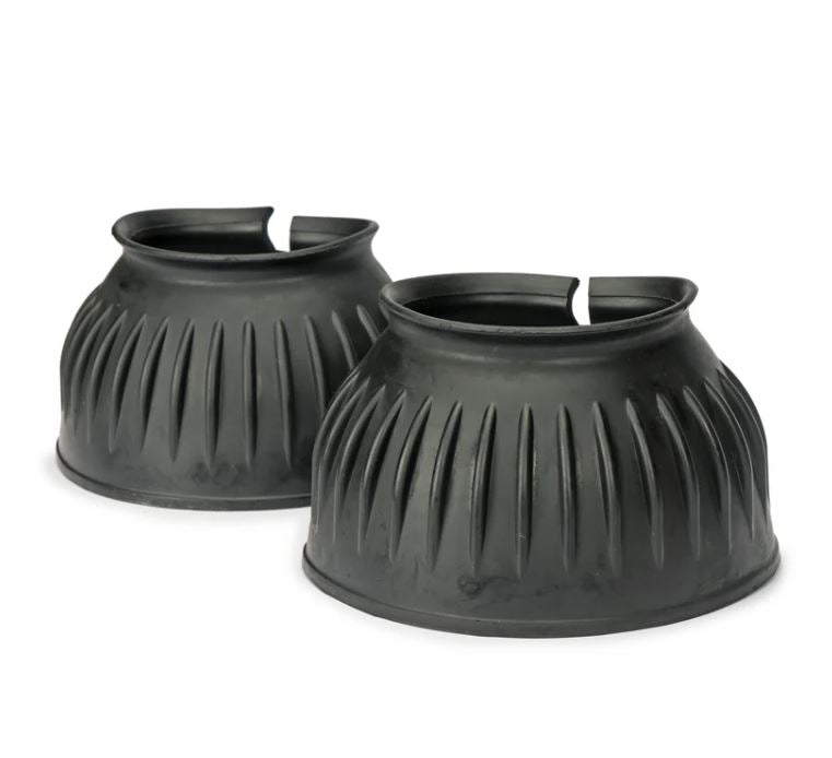 Shires ARMA Rubber Velcro Bell Boots - Black-zoom-2