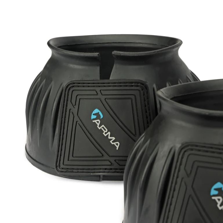 Shires ARMA Rubber Velcro Bell Boots - Black-zoom-5