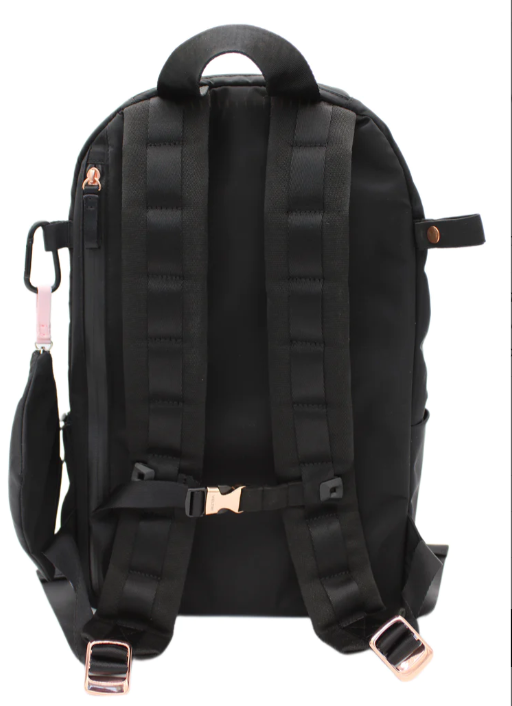 Veltri Delaire Backpack - Black with Rose Gold-2