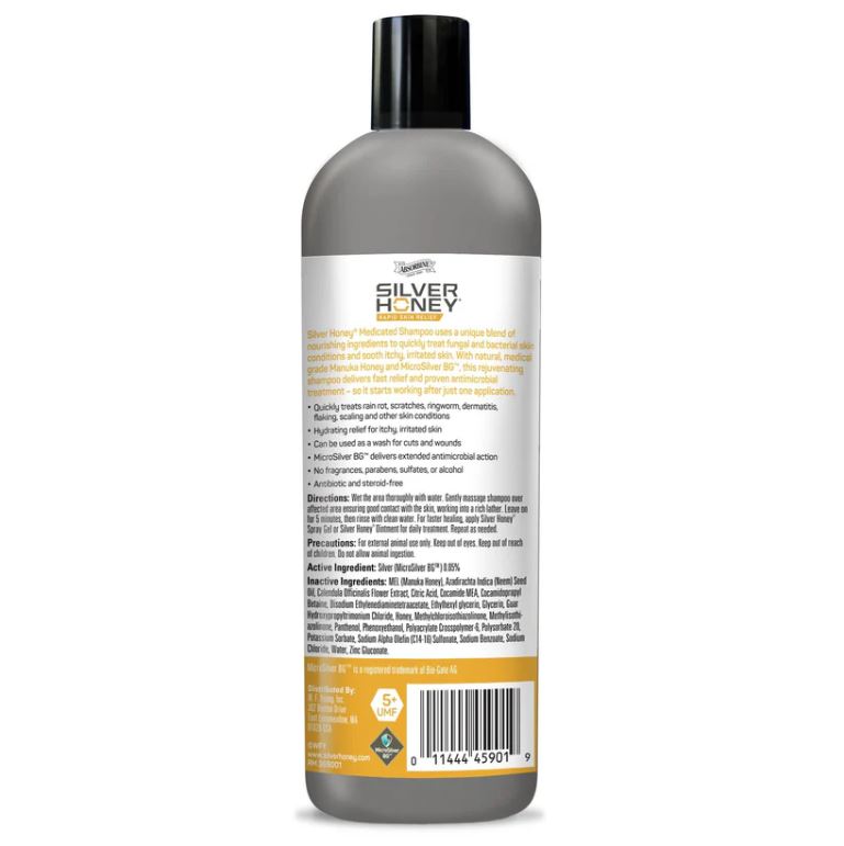 Absorbine Silver Honey Rapid Skin Relief Medicated Shampoo - 16 oz-zoom-2