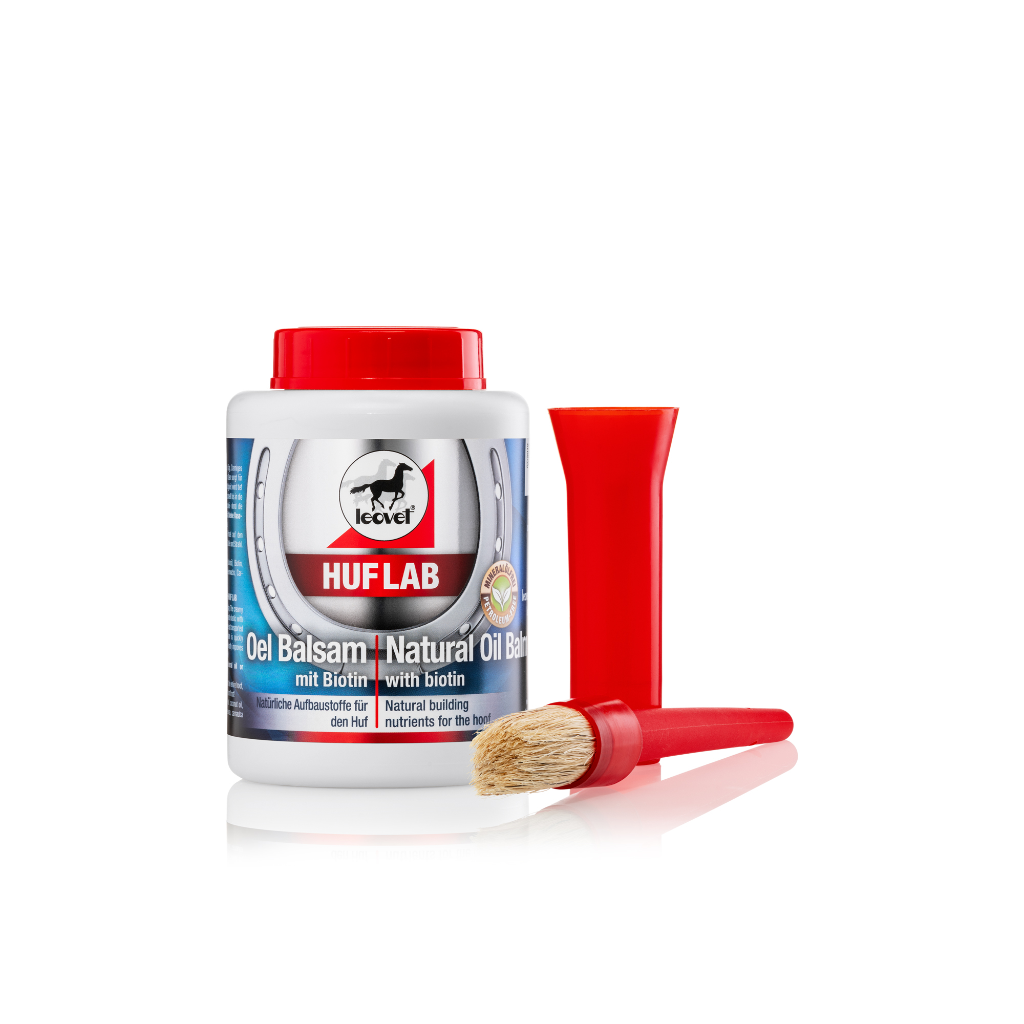 Leovet HoofLab Natural Oil Balm with Brush - 500 mL