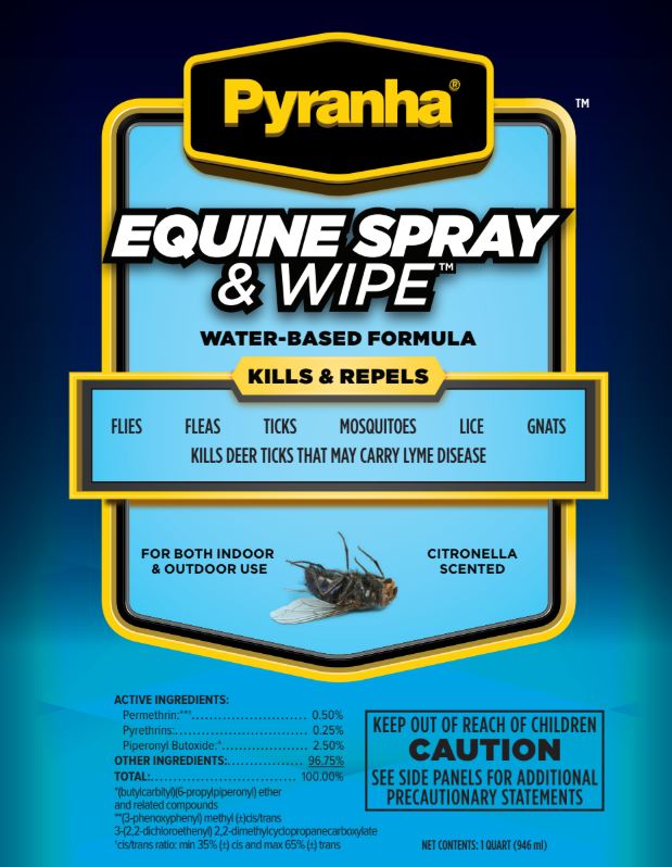 Pyranha Spray N Wipe Fly Spray Quart - 32 oz