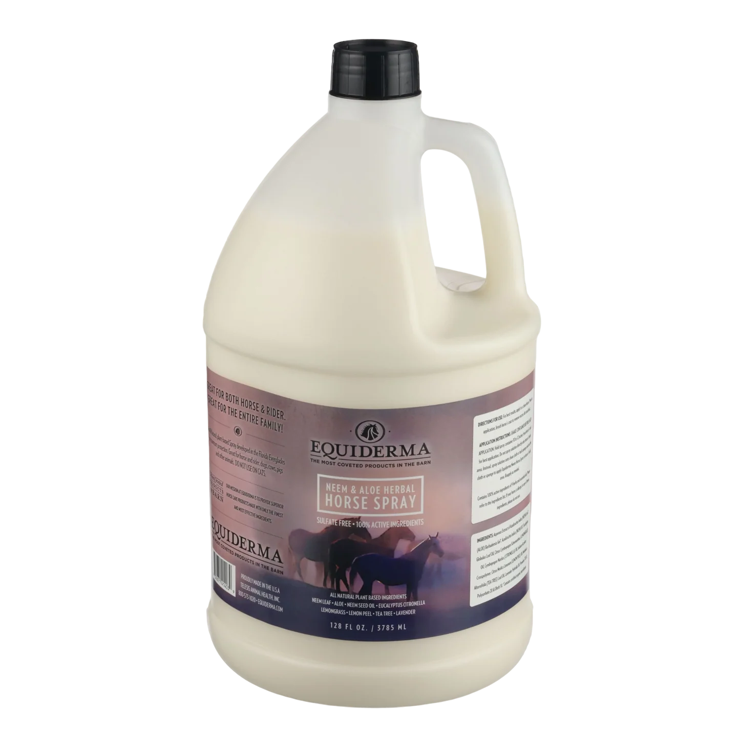 Equiderma Neem & Aloe Herbal Horse Spray Fly Spray Gallon - 128 oz-zoom-1