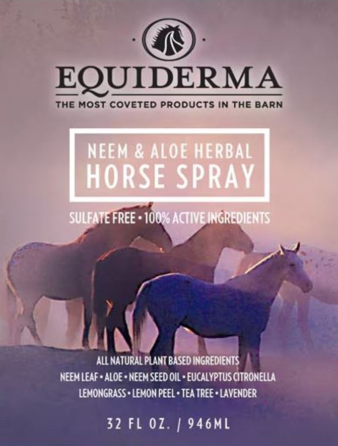 Equiderma Neem & Aloe Herbal Horse Spray Fly Spray Gallon - 128 oz-2
