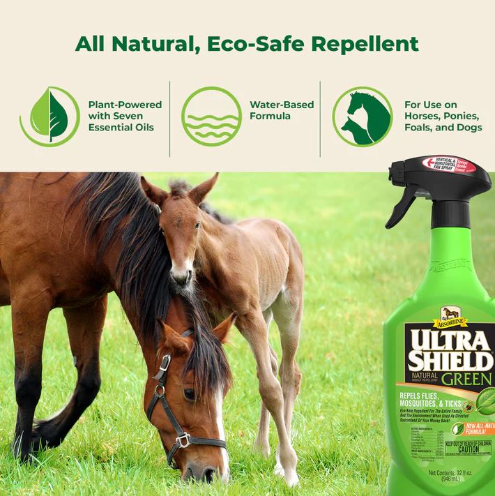 Absorbine UltraShield Green Fly Spray Quart - 32 oz-4