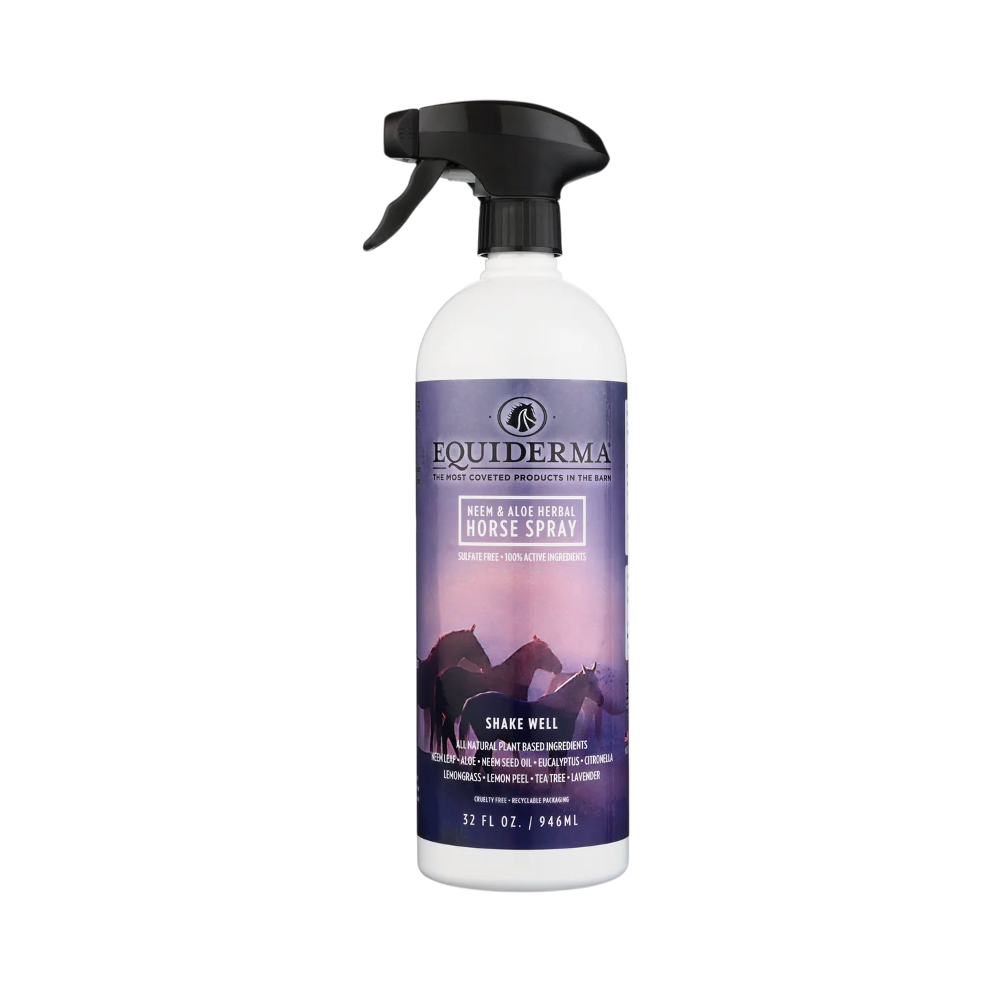 Equiderma Neem & Aloe Herbal Horse Spray Fly Spray Quart - 32 oz