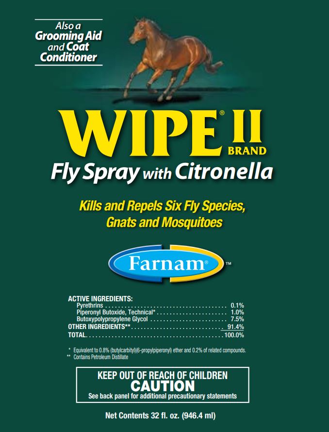 Farnam Wipe II Fly Spray Quart - 32 oz-zoom-2