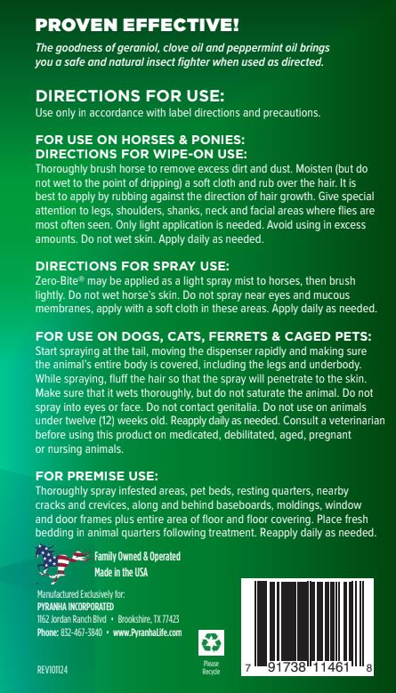 Pyranha Zero-Bite Fly Spray - 8 oz-3