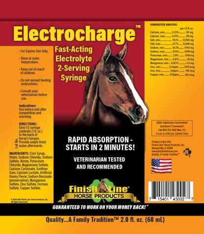 Finish Line Electrocharge Electrolyte Paste Syringe - 60 cc