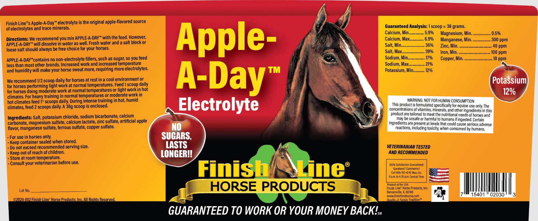 Finish Line Apple-A-Day Electrolyte Powder - 5 lb-3