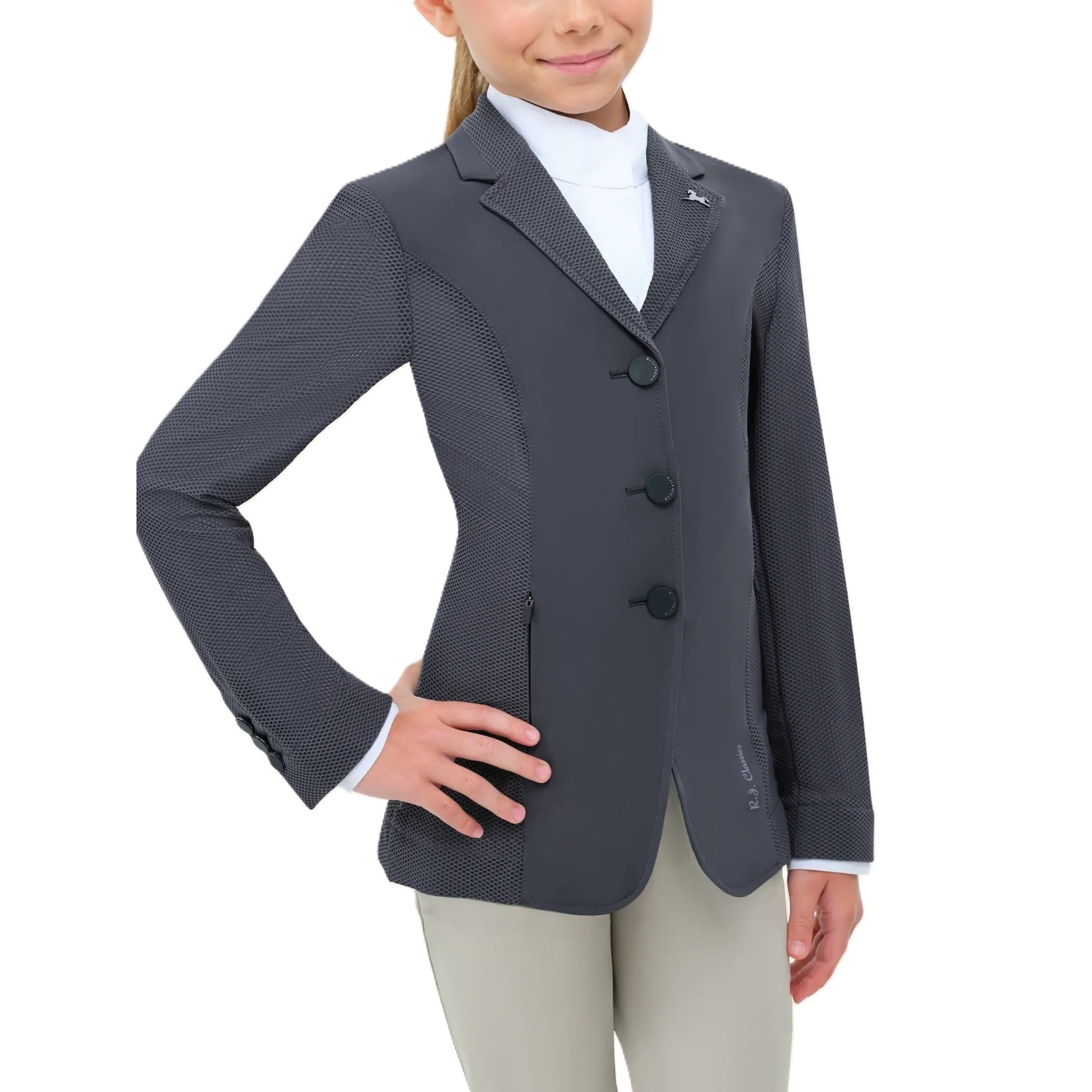 RJ Classics Girl's Harmony Evo Jr. Mesh Show Coat-1