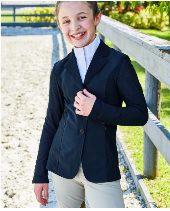 RJ Classics Girls' Harmony Jr Mesh Show Coat - Slim Fit - 3 Colors Available-3