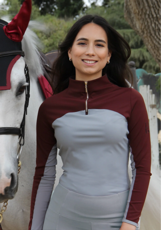 LA Equestrian Women's Sunset Performance Long Sleeve Shirt-9
