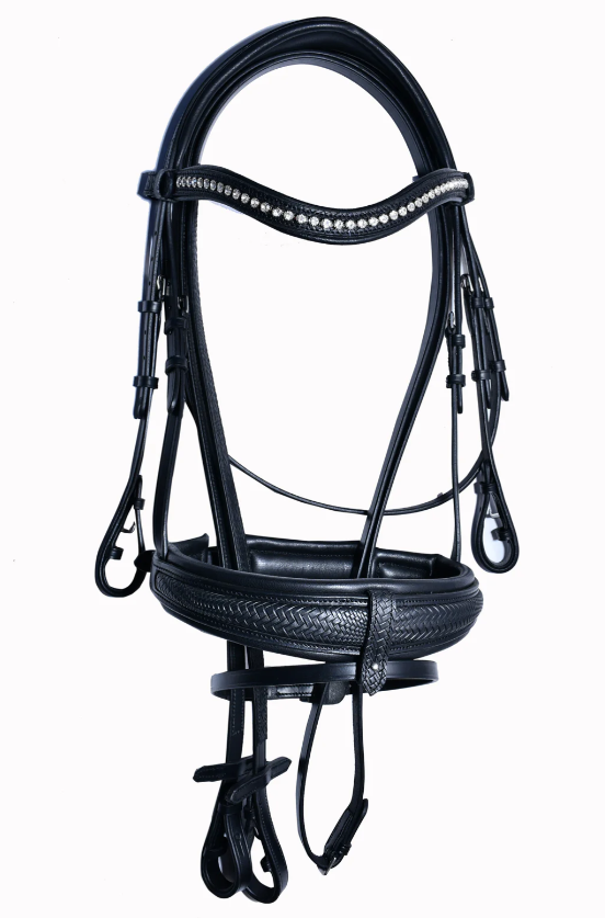 Bridleberry Extra Padded Full Grain Leather Snaffle Bridle-zoom-1