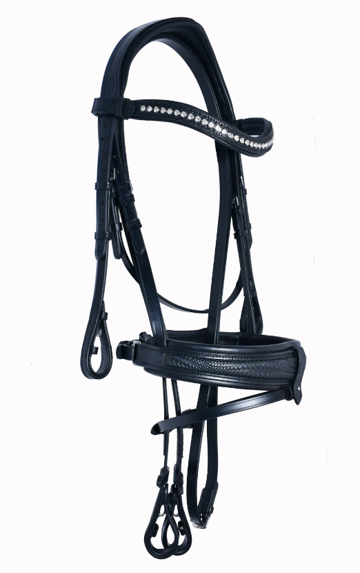 Bridleberry Extra Padded Full Grain Leather Snaffle Bridle-zoom-3