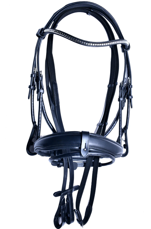 Bridleberry Rolled Black Leather Bridle-4